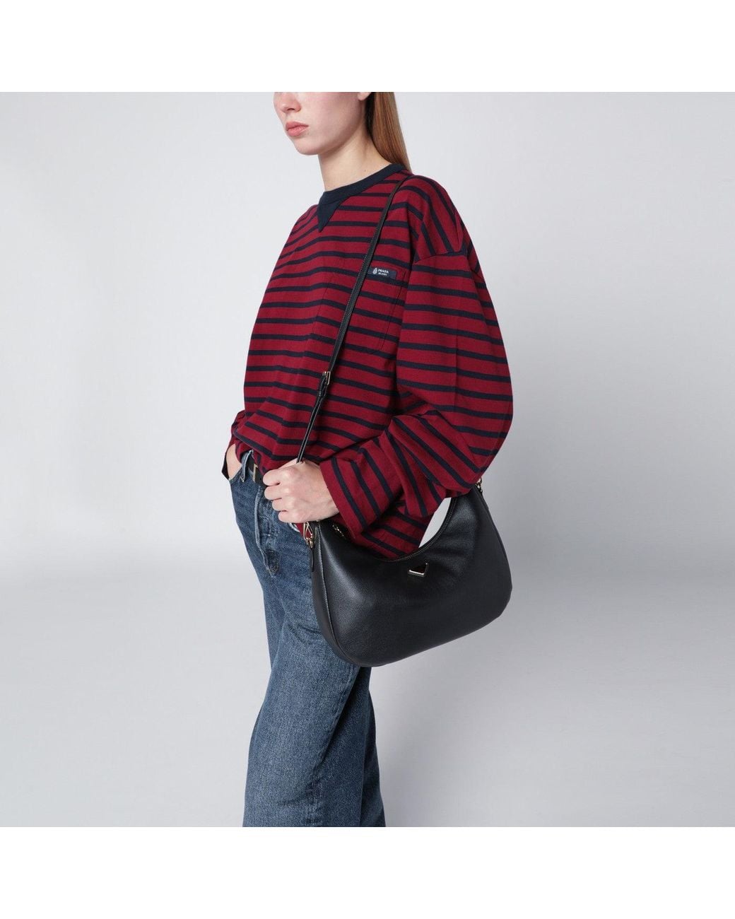 Prada Black Leather Shoulder Bag