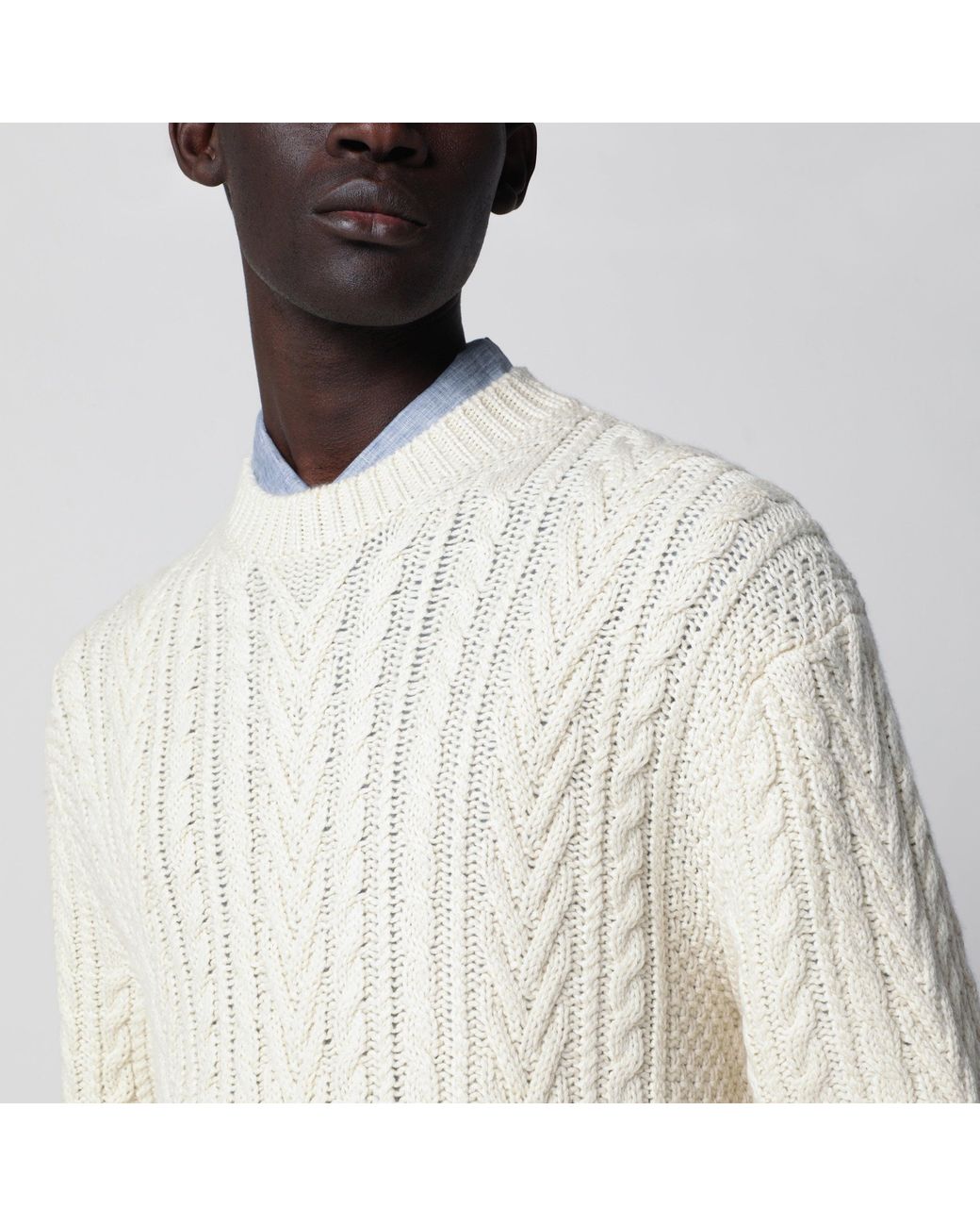 Loro Piana White Schooner Sweater for men