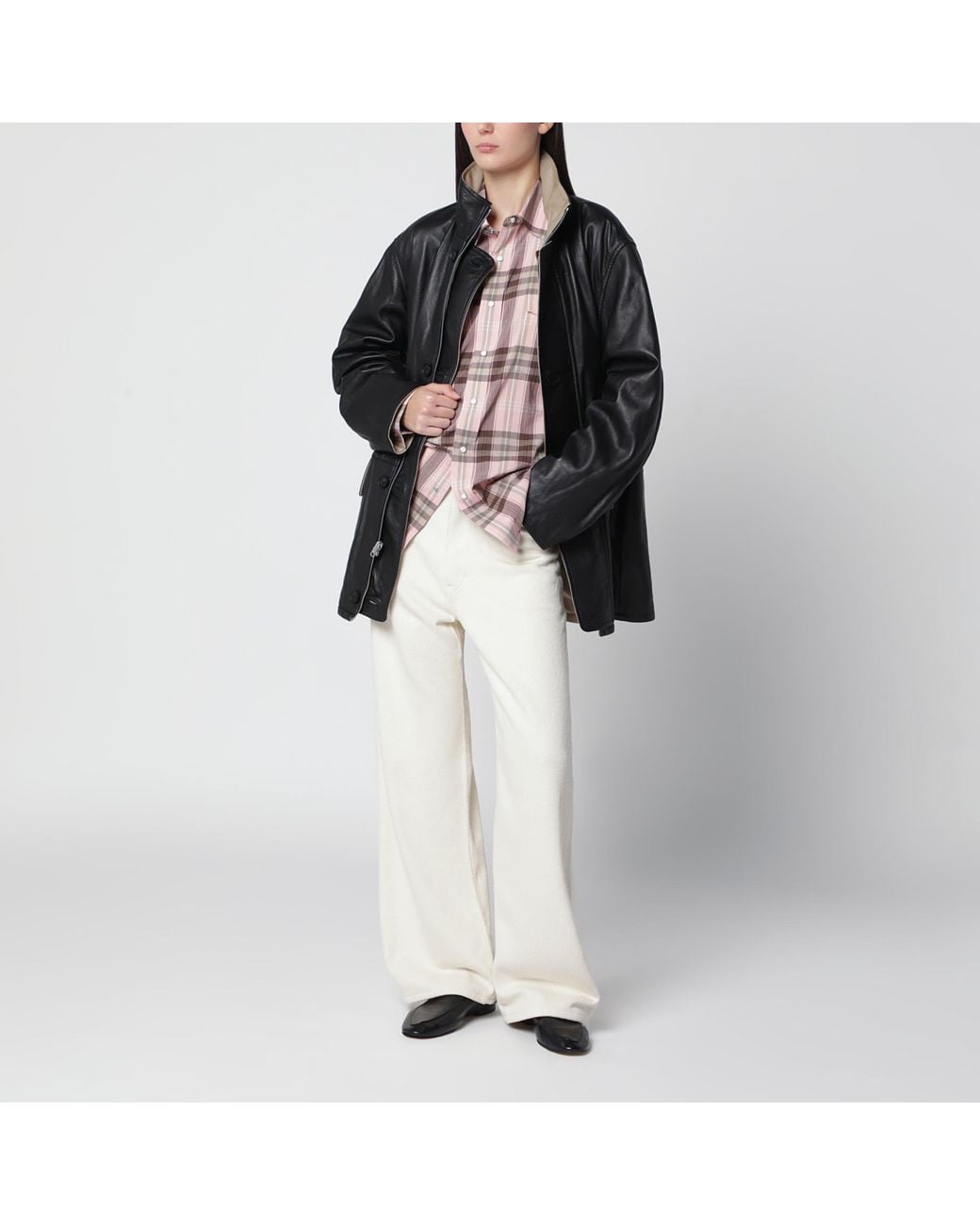 Auralee Natural Reversible Short Coat