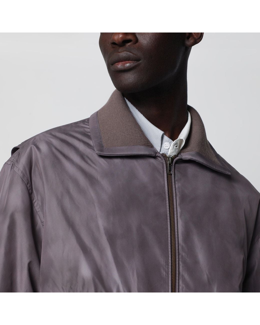 MM6 by Maison Margiela Purple Technical Fabric Zip-Up Jacket for men
