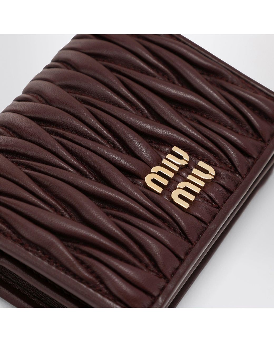 Miu Miu Brown Compact Wallet