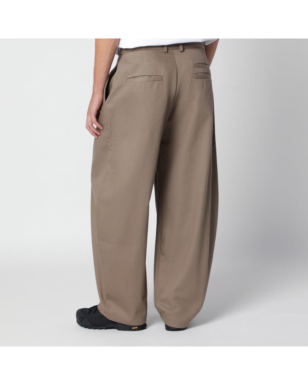 YMC Brown Taupe Loose-Fit Cotton Trousers for men