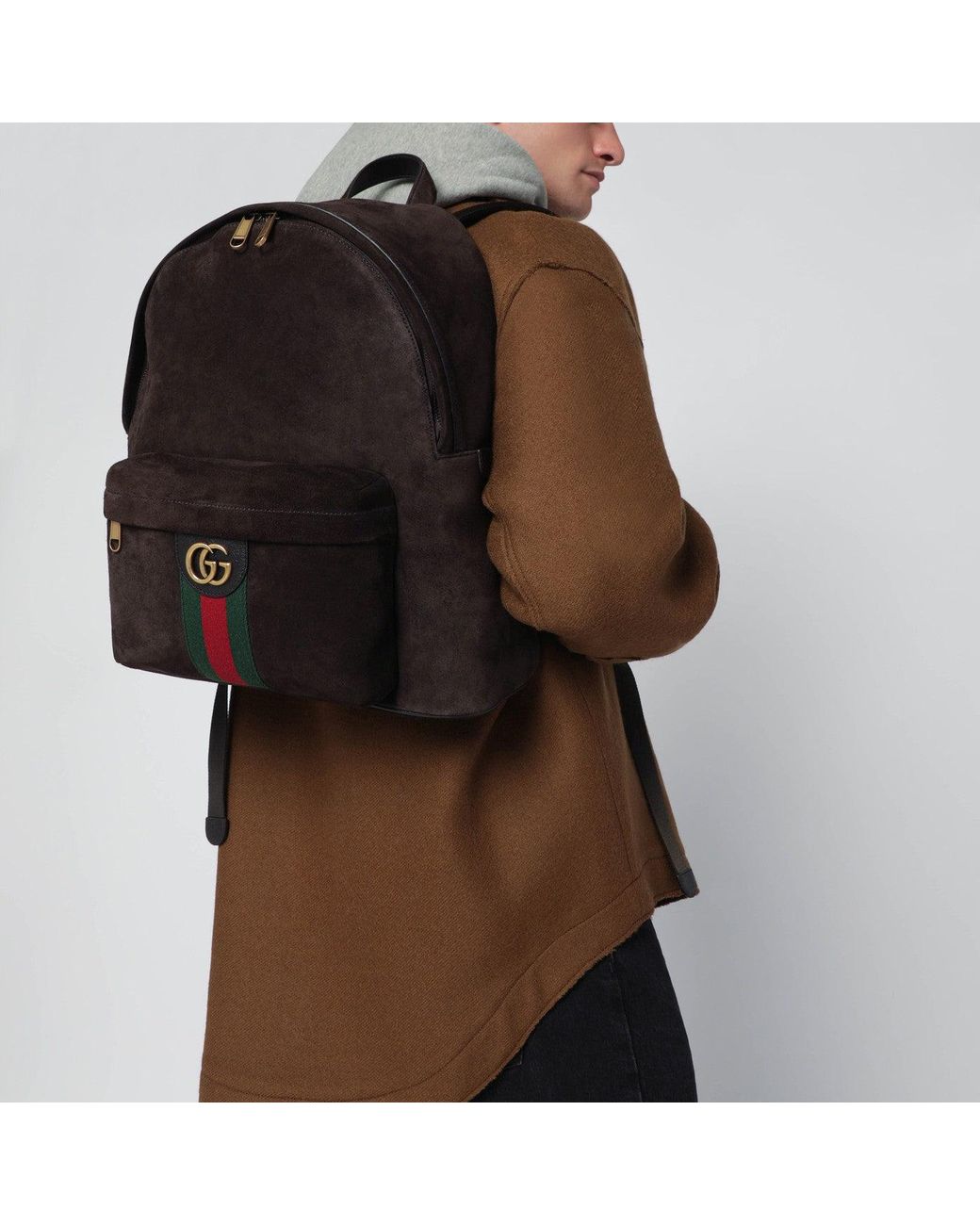 Gucci Black Medium Ophidia Backpack for men