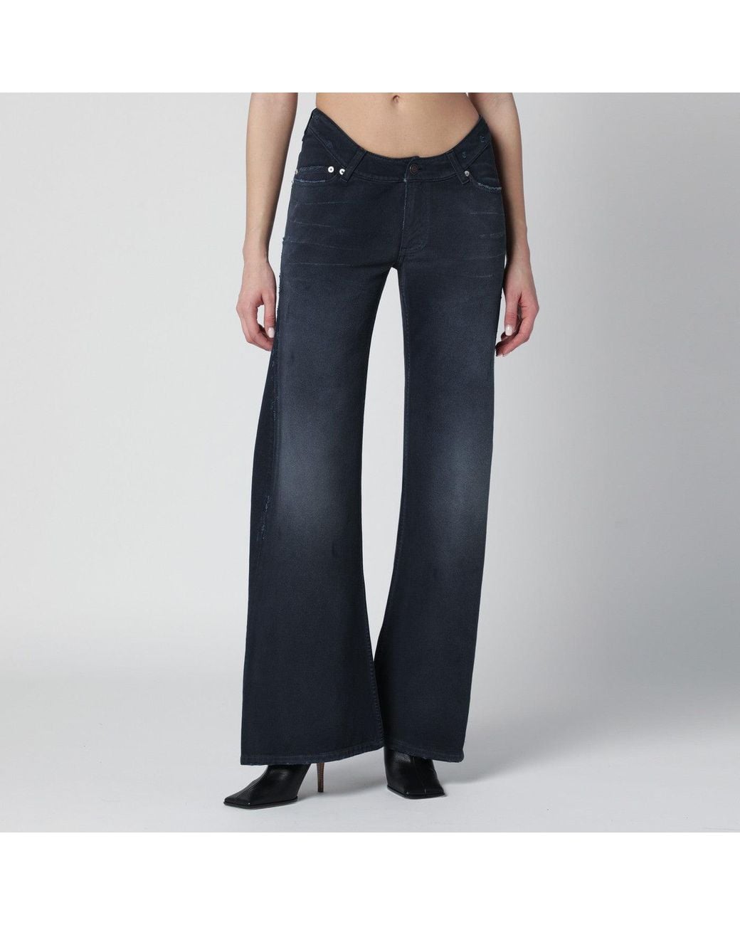 Balenciaga Blue Jeans With Curved Waist