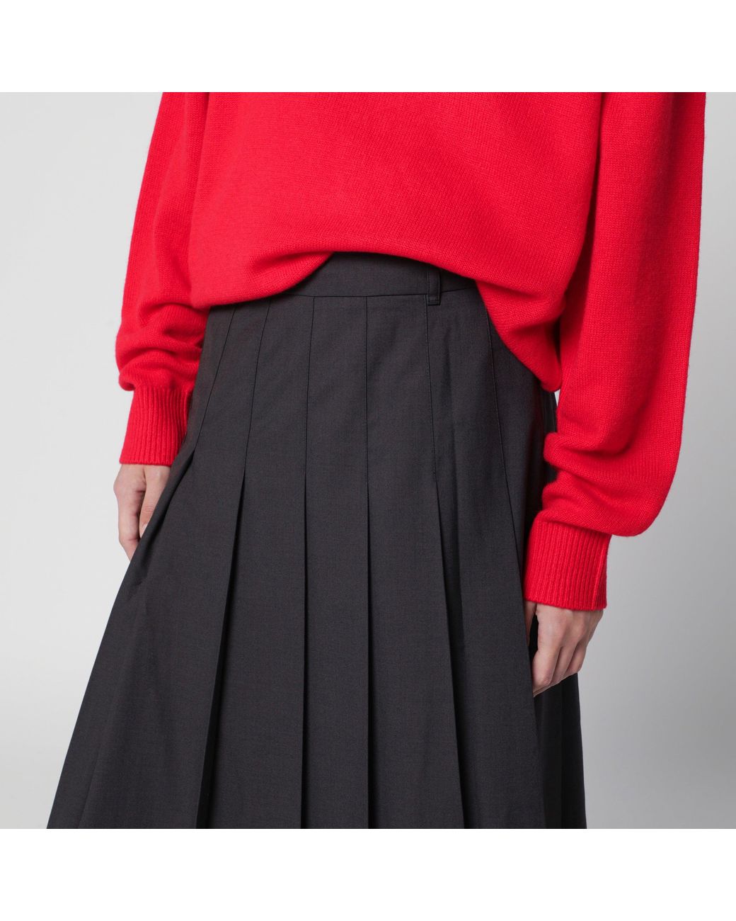 DUNST Gray Charcoal Pleated Skirt