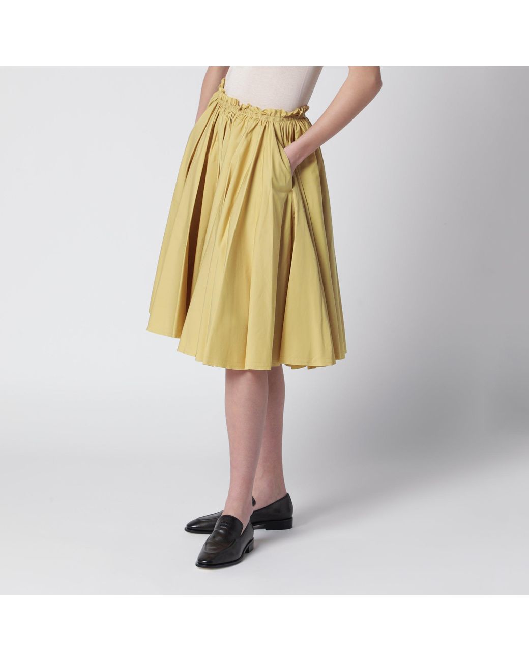 AMI Yellow Pastel Cotton Skirt