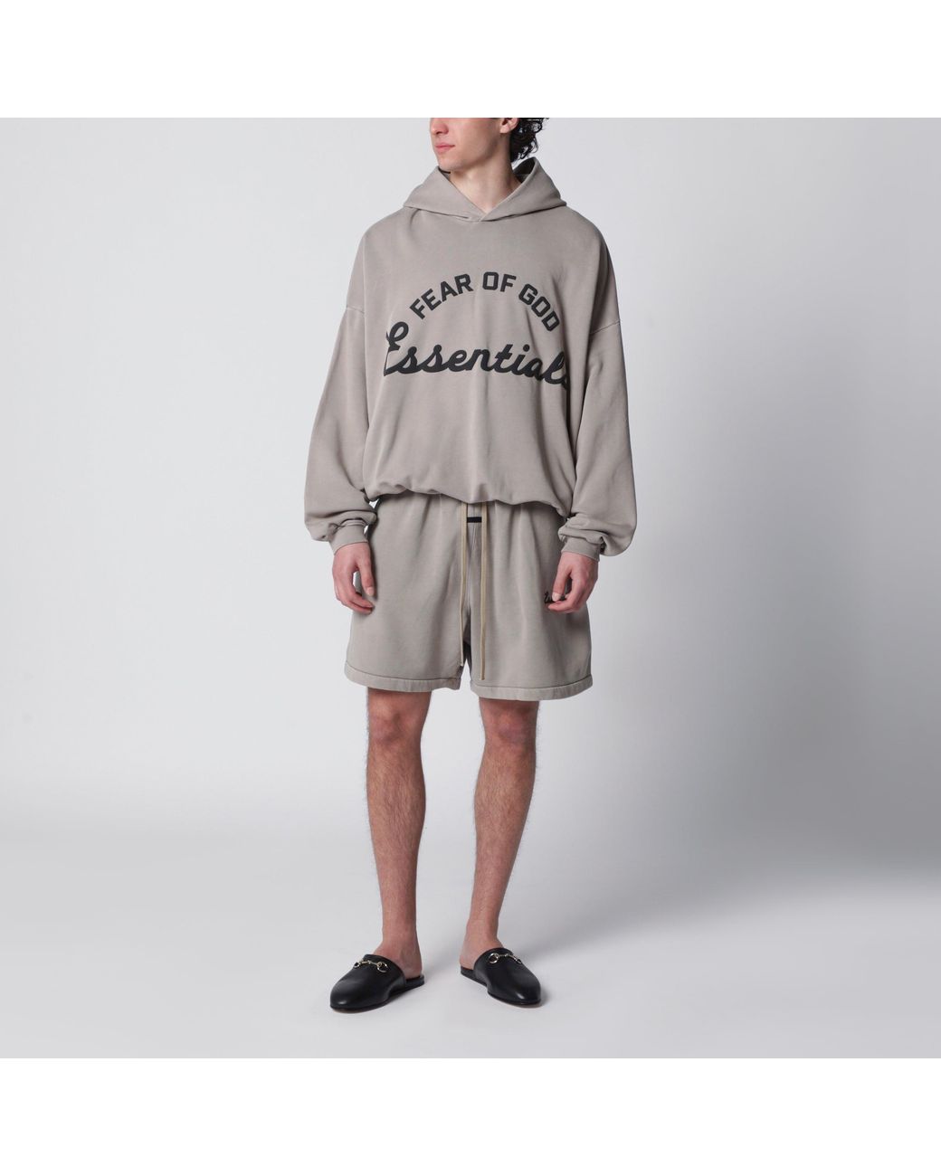 Fear Of God Gray Training 90S Faded Seal Cotton Fleece Sweatshirt for men
