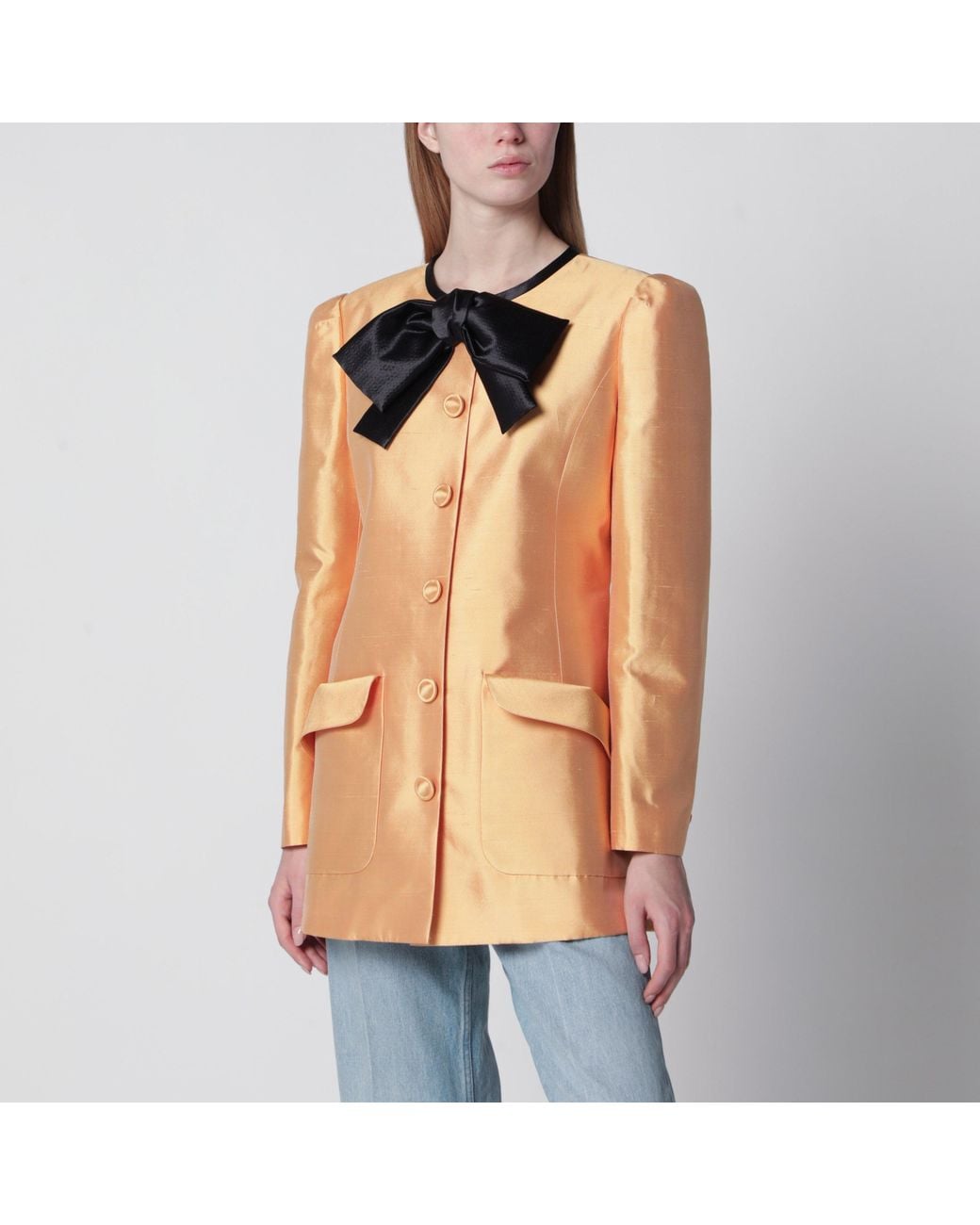 Valentino Orange Pea Coat