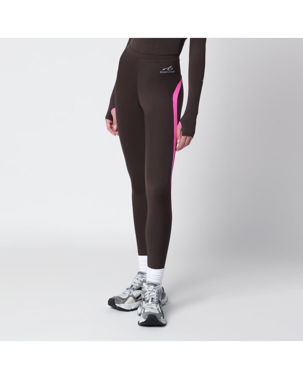 Balenciaga Brown Techwear Leggings