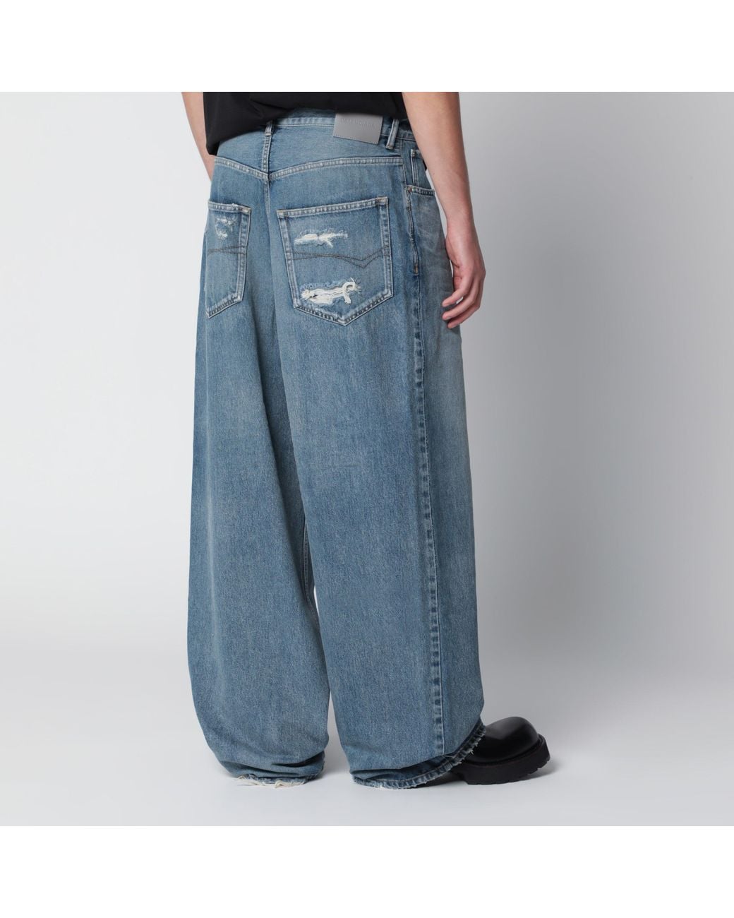 Balenciaga Blue Baggy Jeans for men