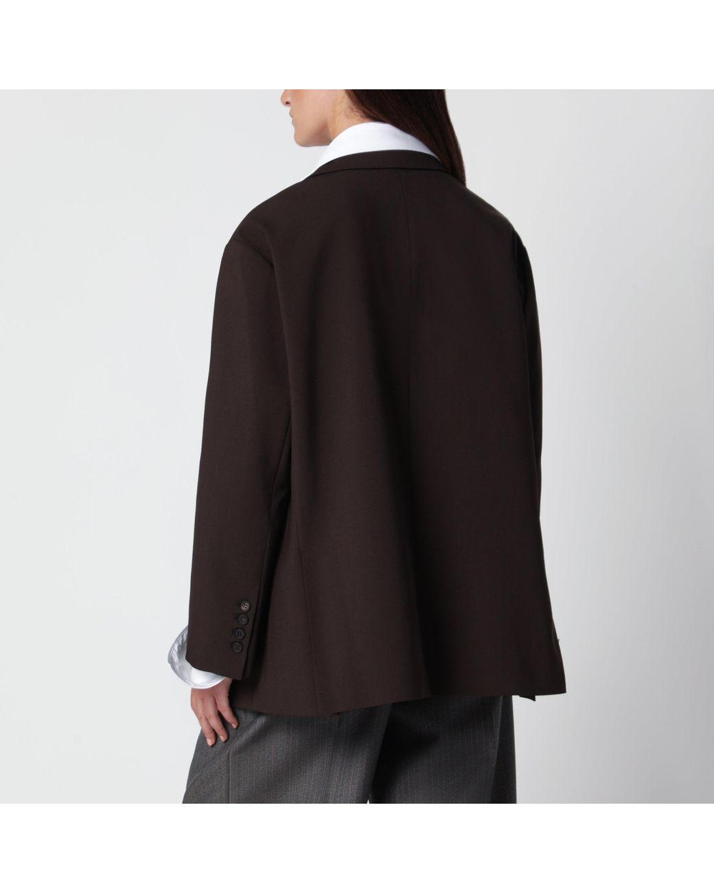 Frankie Shop Black Bea Dark Single-Breasted Jacket