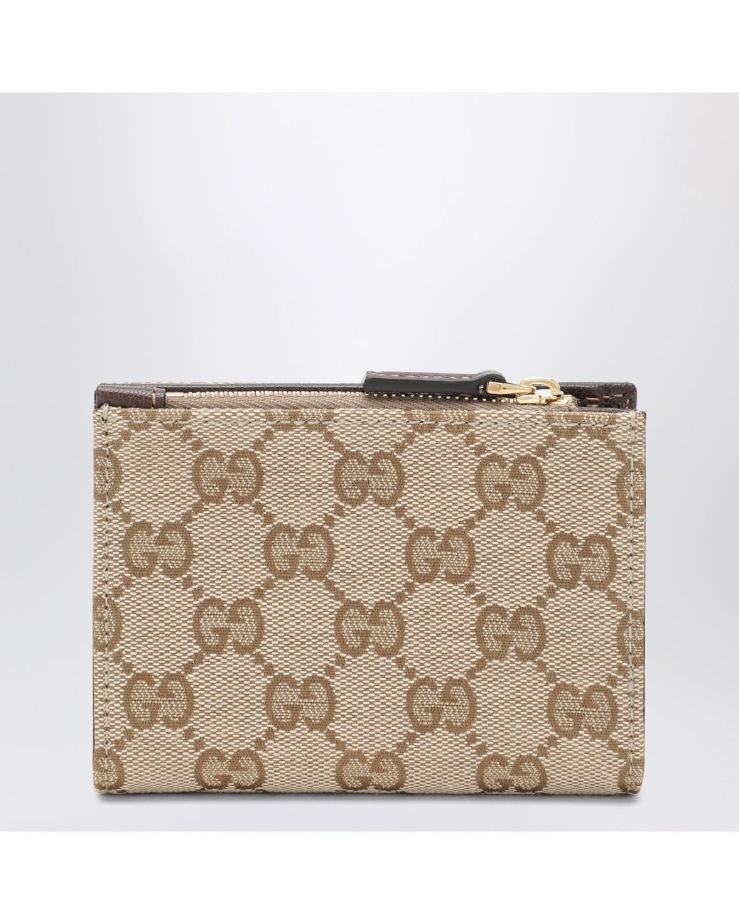 Gucci Metallic Small Wallet With Gg Fabric Horsebit