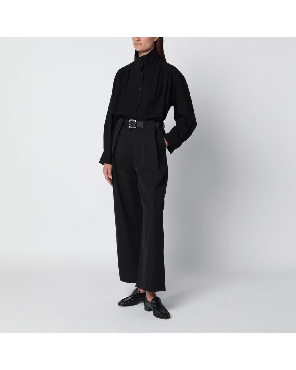 Source Unknown Black High-Neck Shirt
