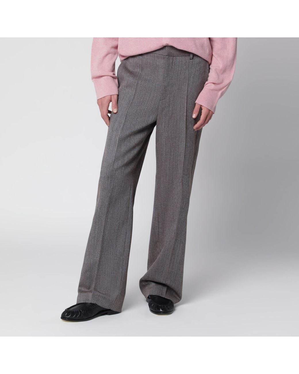 Séfr Gray Mélange Tailored Trousers for men