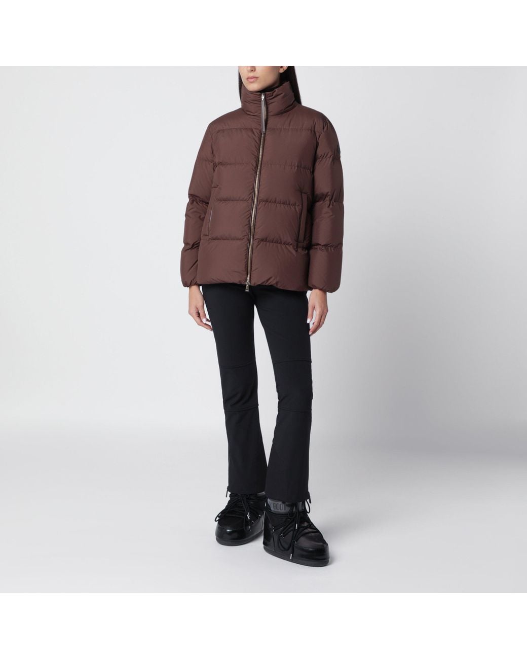 Moncler Brown Vivantesse Short Down Jacket