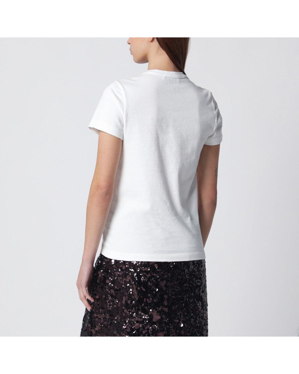 Prada White T-Shirt Girocollo Bianca