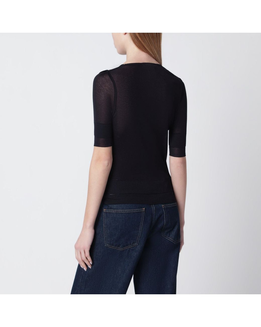Lemaire Black Midnight Trompe-L'Oeil Top
