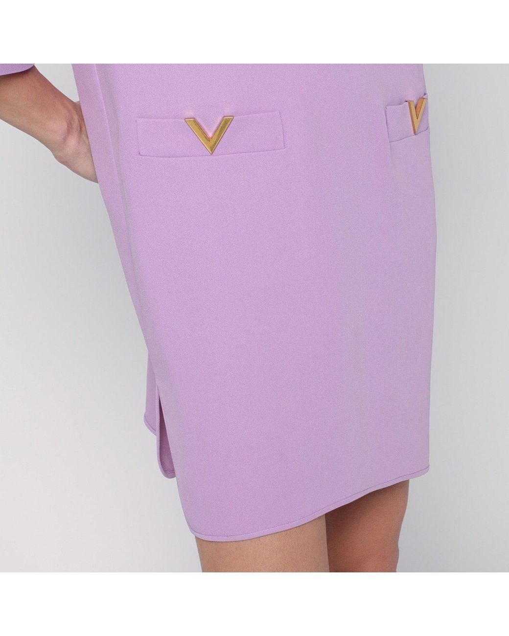 Valentino Purple Lilac Silk Mini Dress
