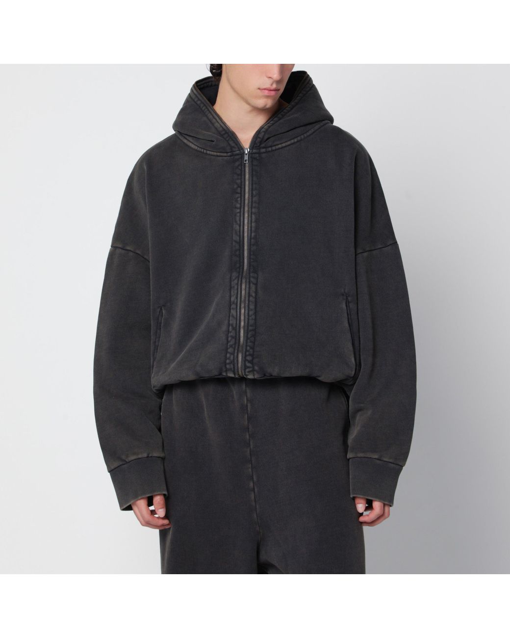 Entire studios Black Eternal Zip Hoodie for men