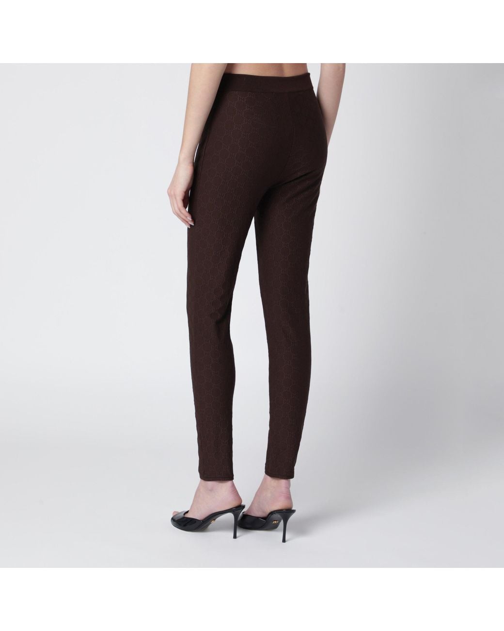Gucci Black Gg Jacquard Jersey Leggings