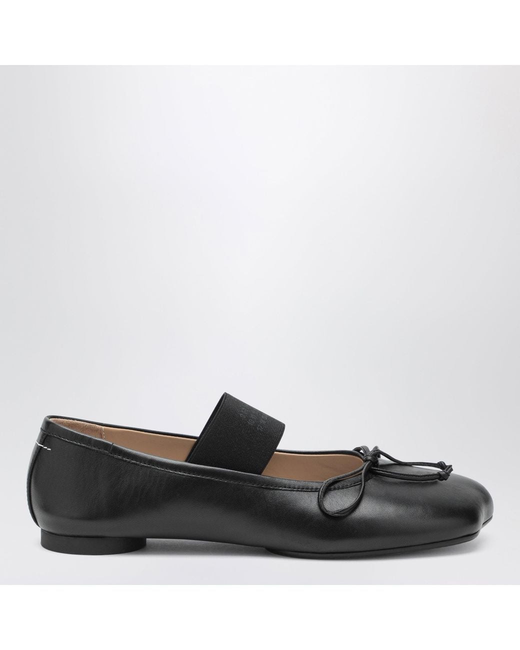 MM6 by Maison Margiela Black Anatomic Numeric Ballet Flats