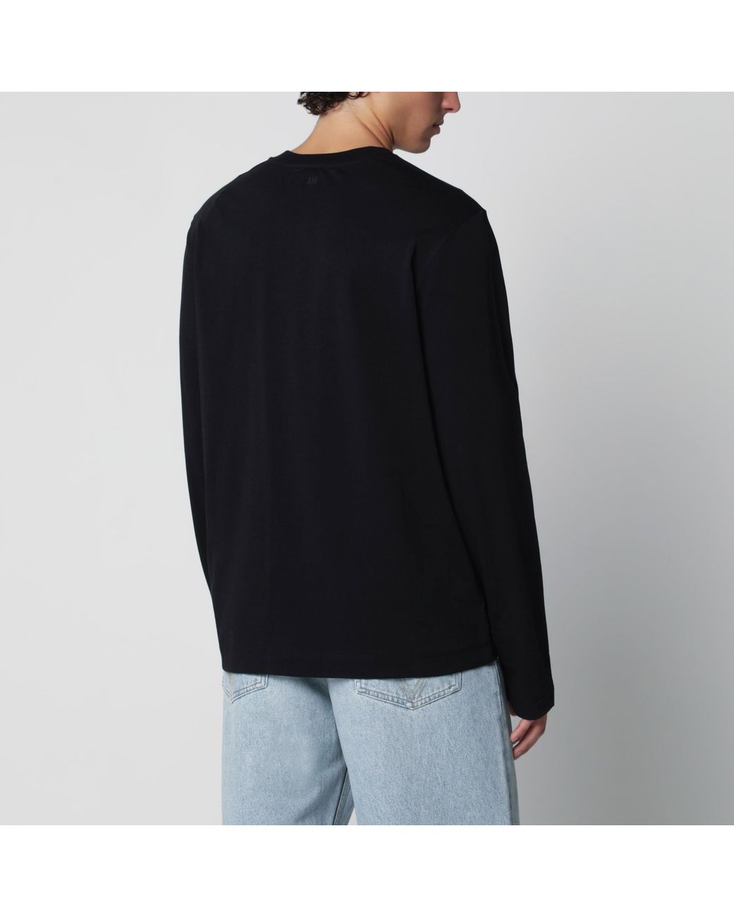AMI Black Ami De Coeur T-Shirt for men