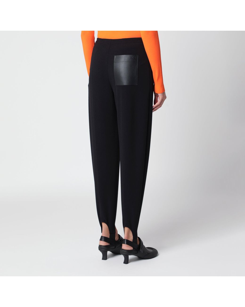 Loewe Black Stretch Wool-Blend Trousers