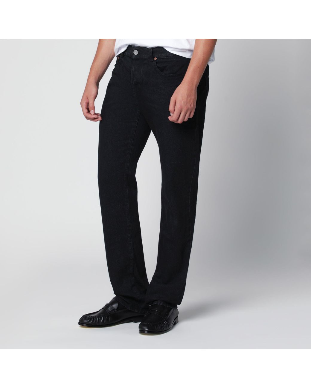 Saint Laurent Black Straight-Leg Jeans for men