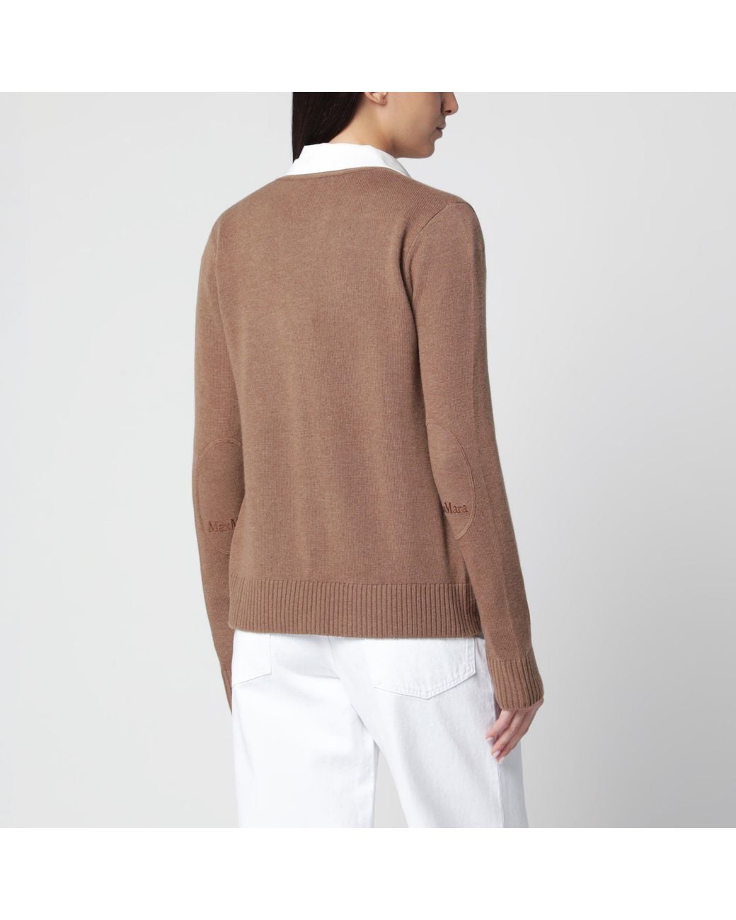 Max Mara Brown Camel Wool Cardigan