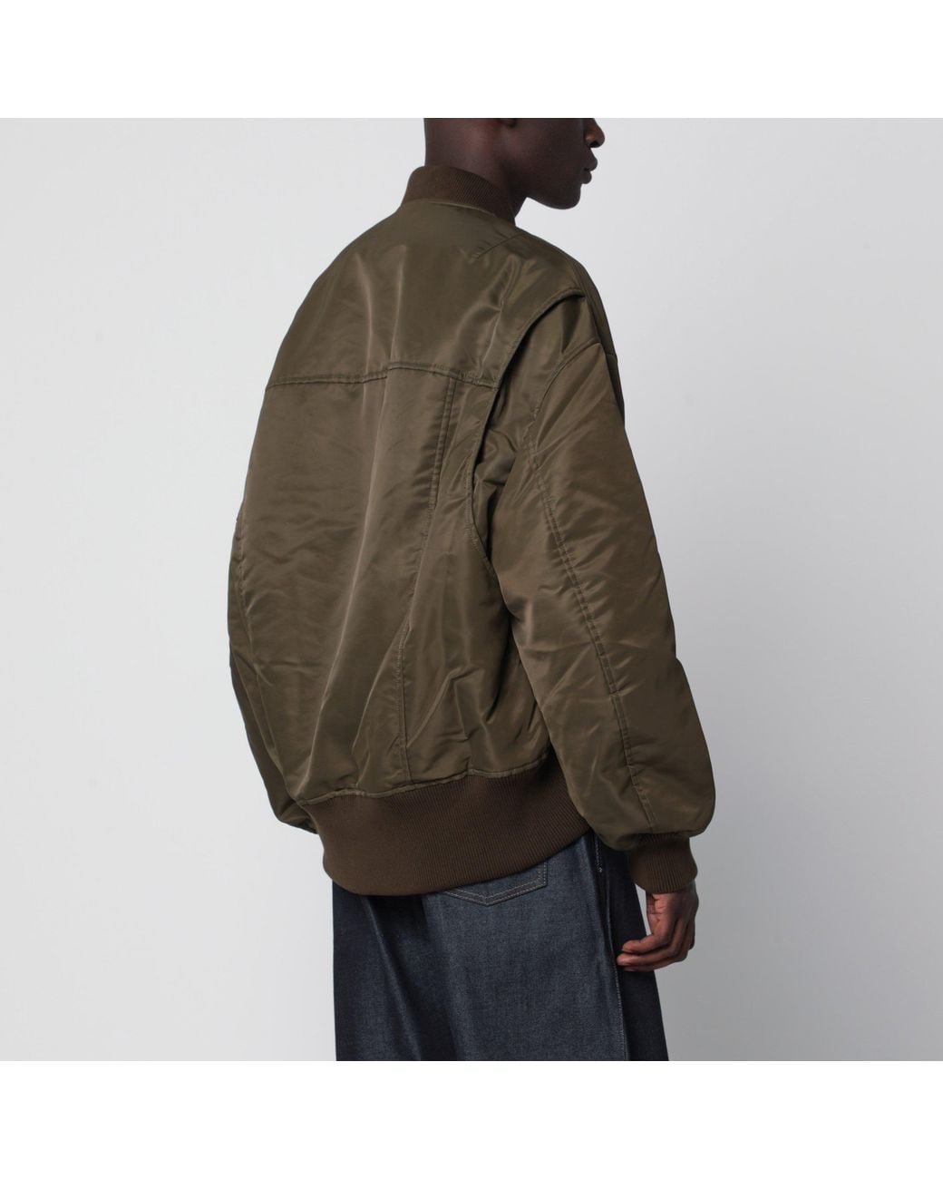 J.W. Anderson Brown Oversized Military Nylon Bomber Jacket for men