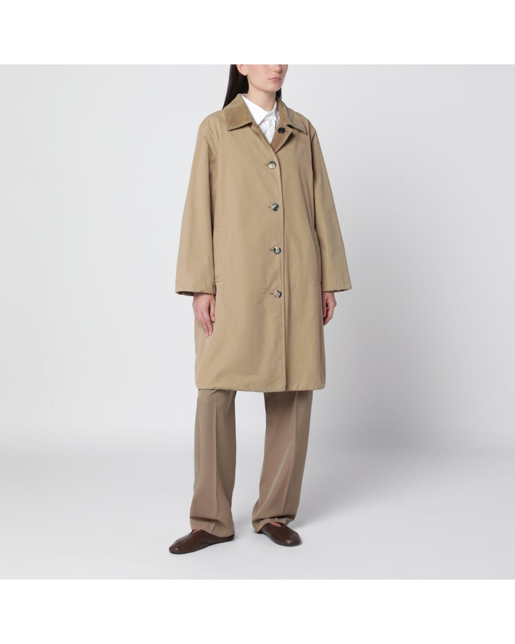 The Row Natural Etoli Cotton Velvet Coat