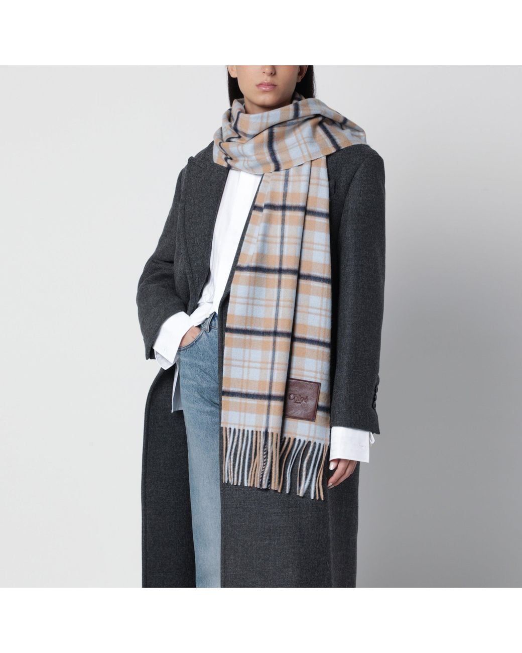 Chloé Gray Highlanding Scarf