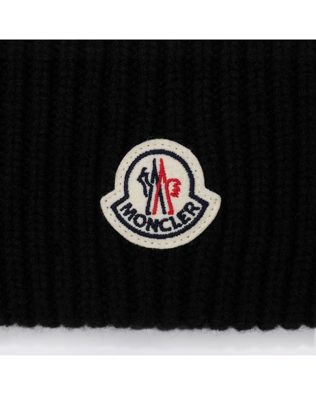 Moncler Black Beanie for men