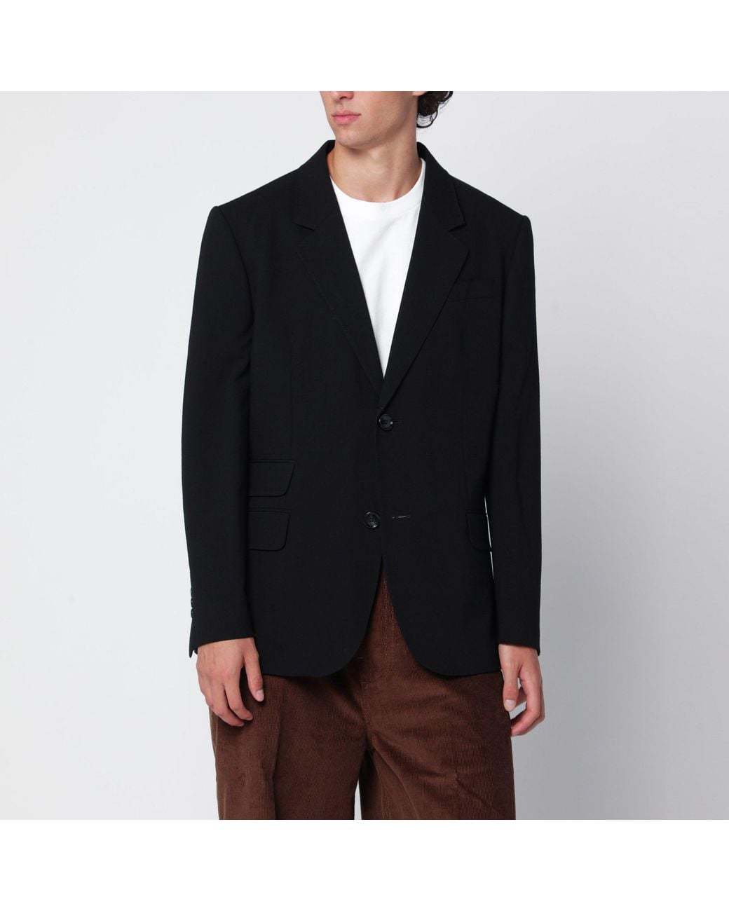 Blazer Dritto Nero di AMI in Blue da Uomo