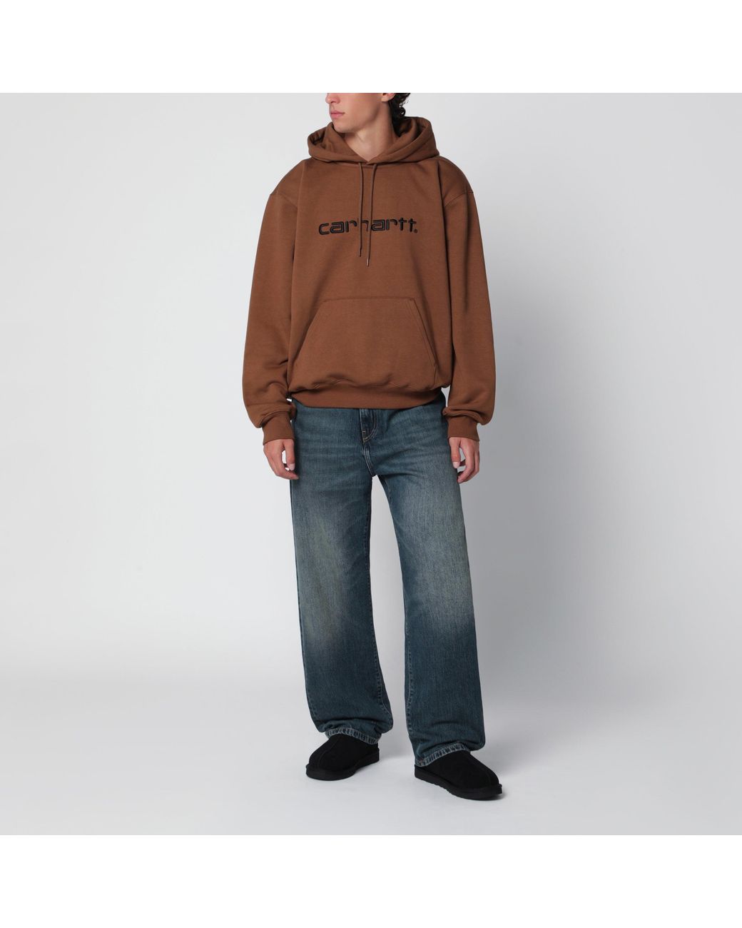 Carhartt Blue Aaron Cotton Denim Pants for men