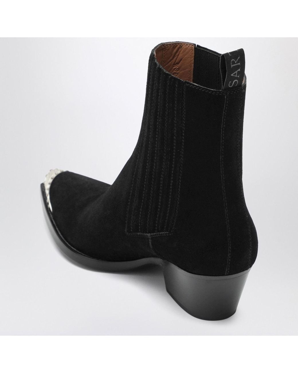 Sartore Black Suede Wax Ankle Boot