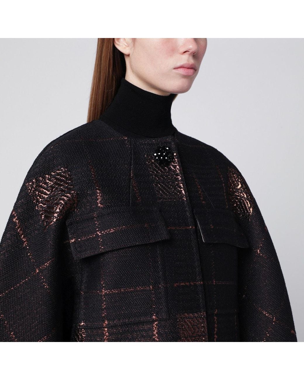 Max Mara Black Cocoon Coat
