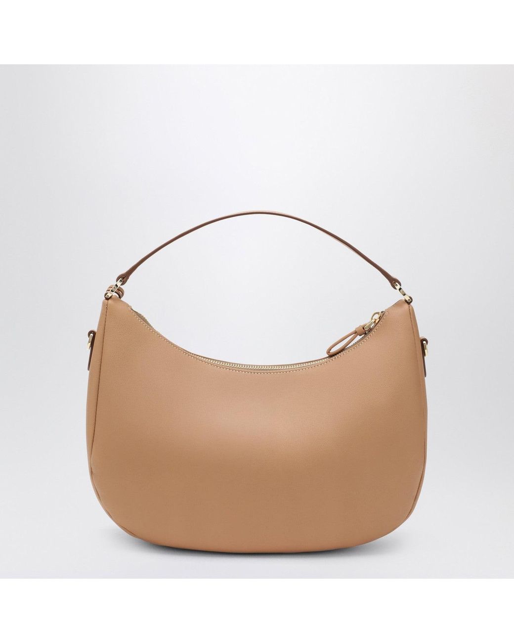 Prada Brown Hellbraune Schultertasche Aus Leder