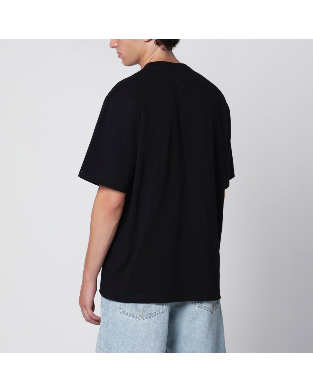 Bottega Veneta Black Cotton Jersey T-Shirt for men