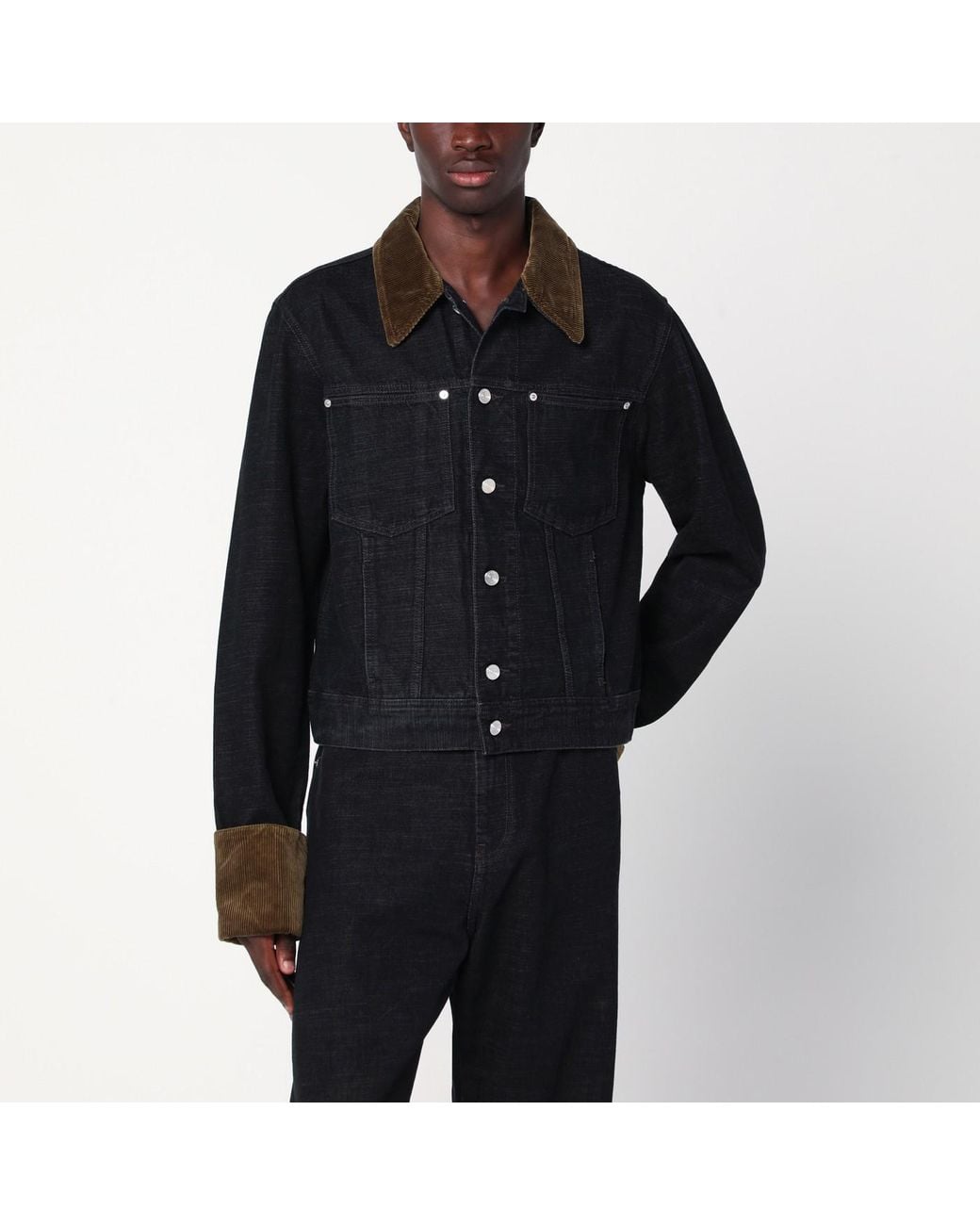 namacheko denim jacket 最終値下げ!! namacheko-Black-Denim-Jacket-