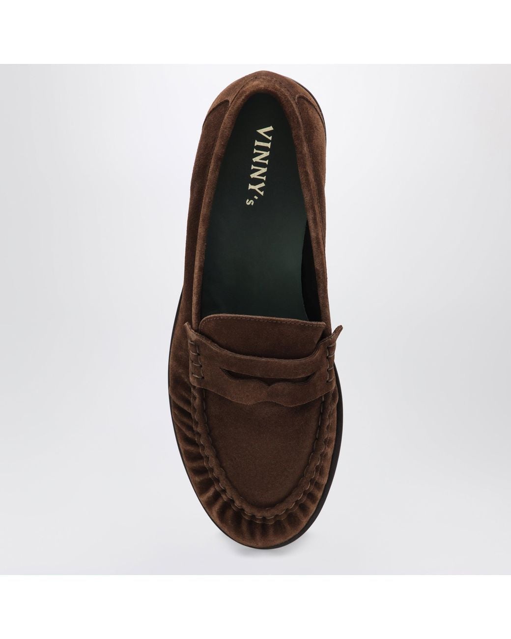 VINNY'S Brown Louee Vale Loafers for men