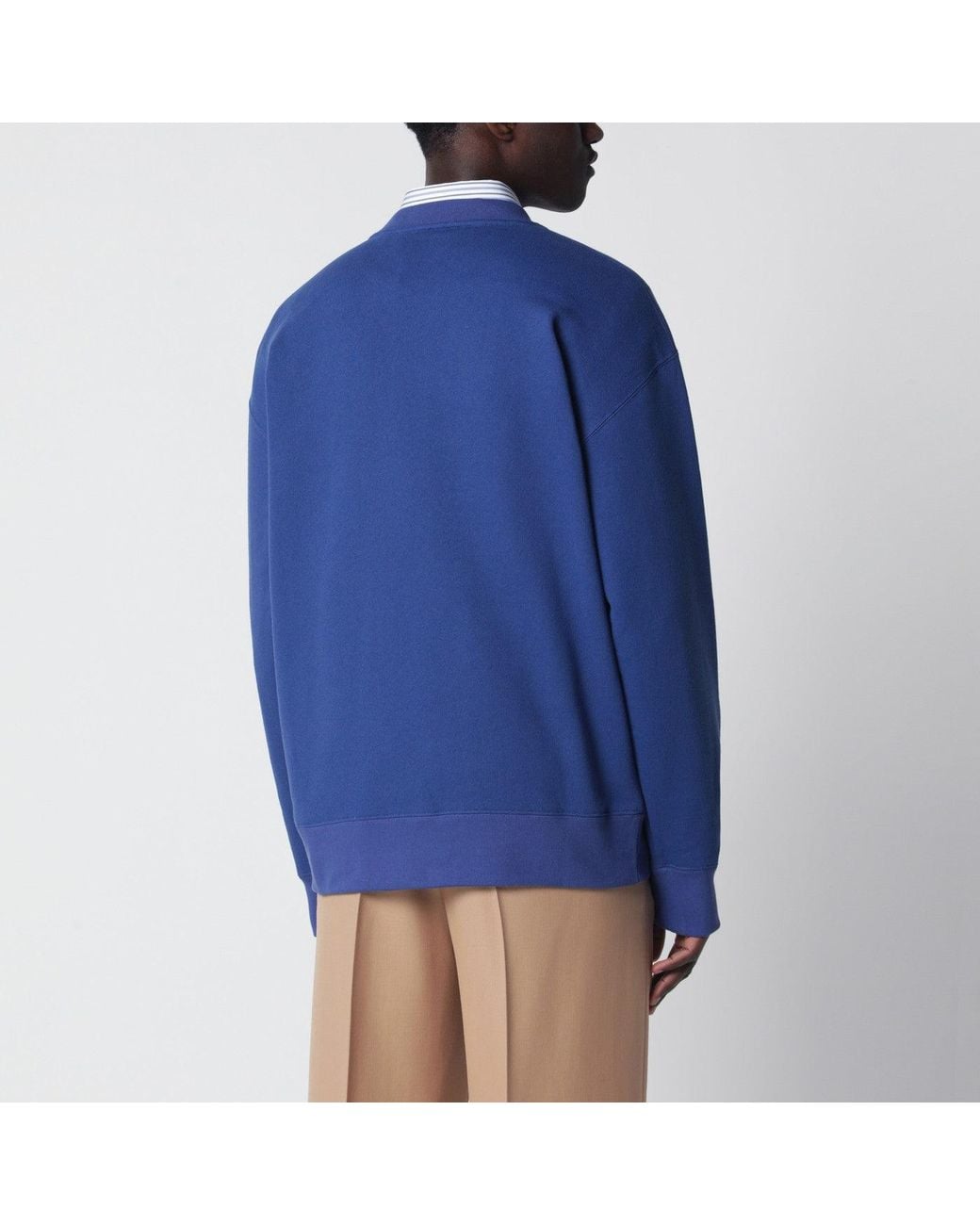 Valentino Blue Sweatshirt With Panther Print for men