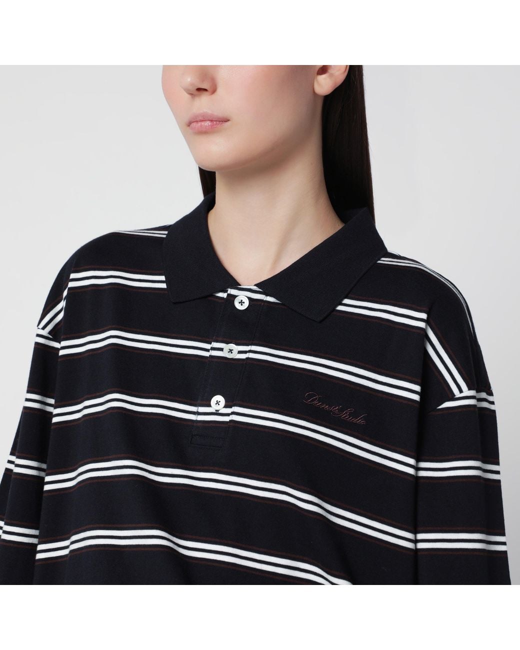 DUNST Black Striped T-Shirt