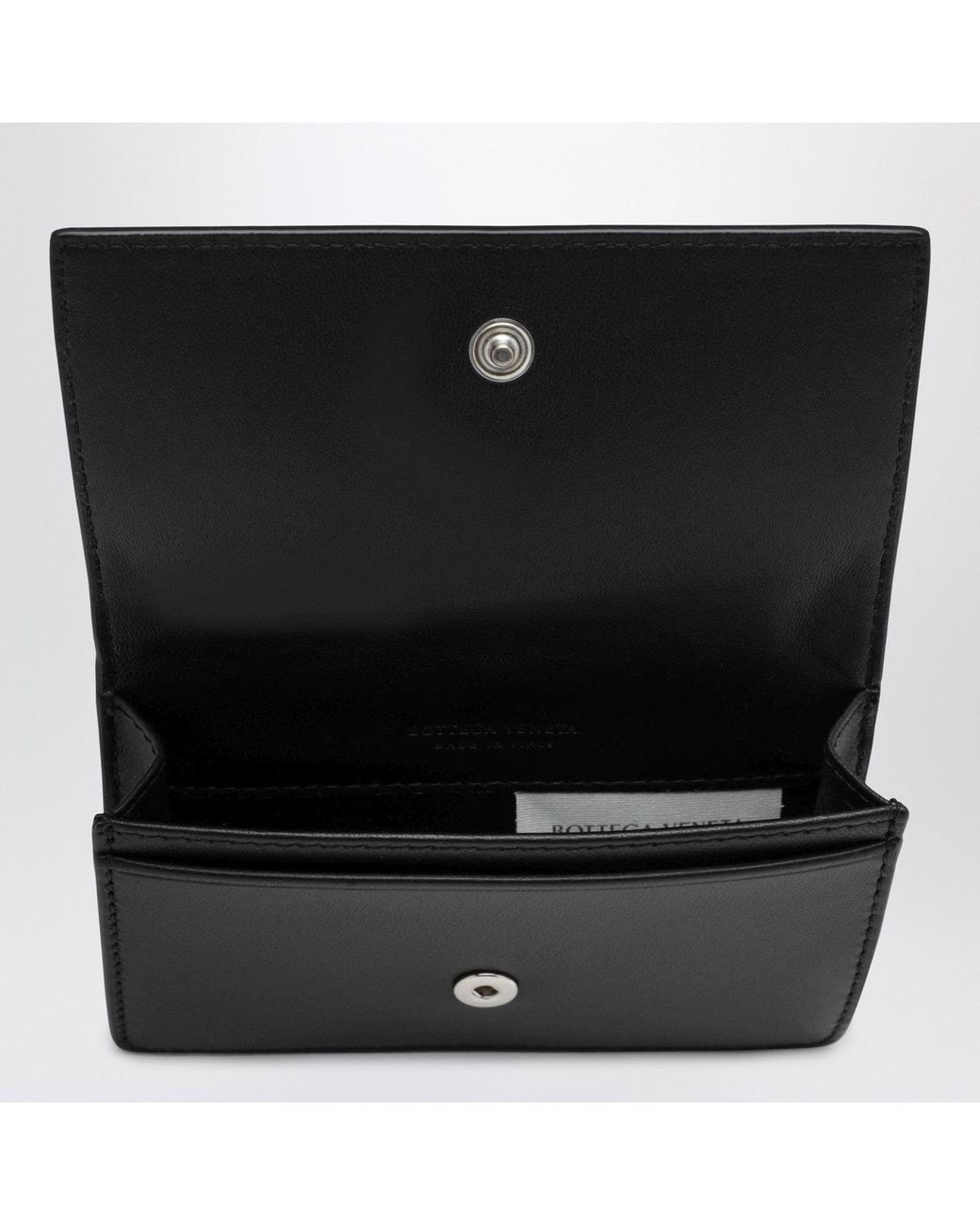 Bottega Veneta Black Small Intrecciato Continental Wallet