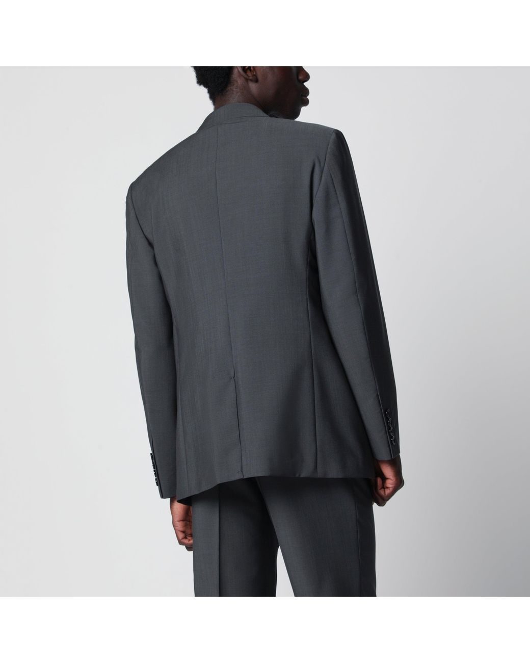 Valentino Black Single-Breasted Wool And Mohair Jacket for men