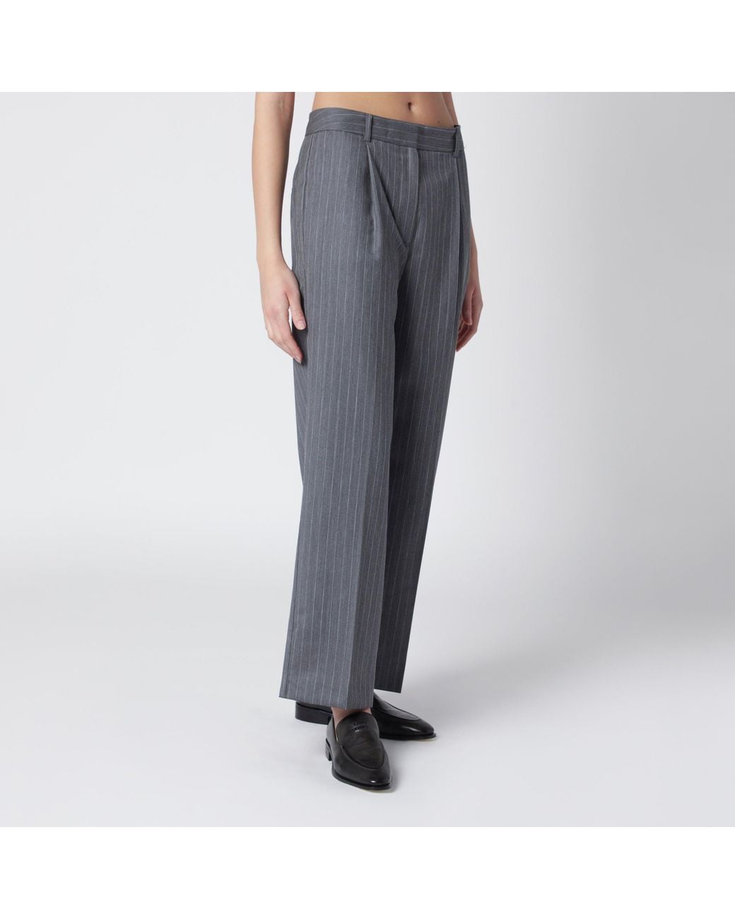 Anine Bing Gray Wide Trousers