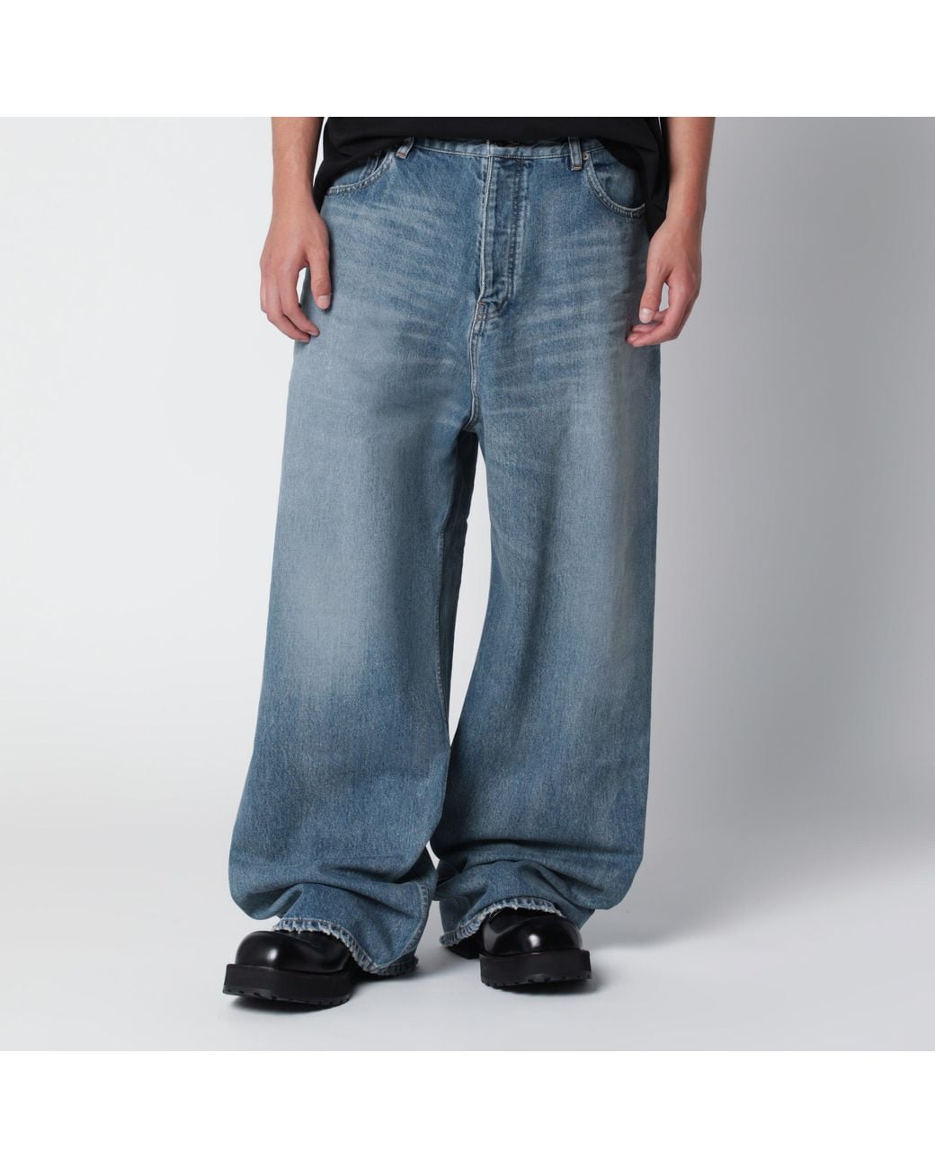 Balenciaga Blue Baggy Jeans for men