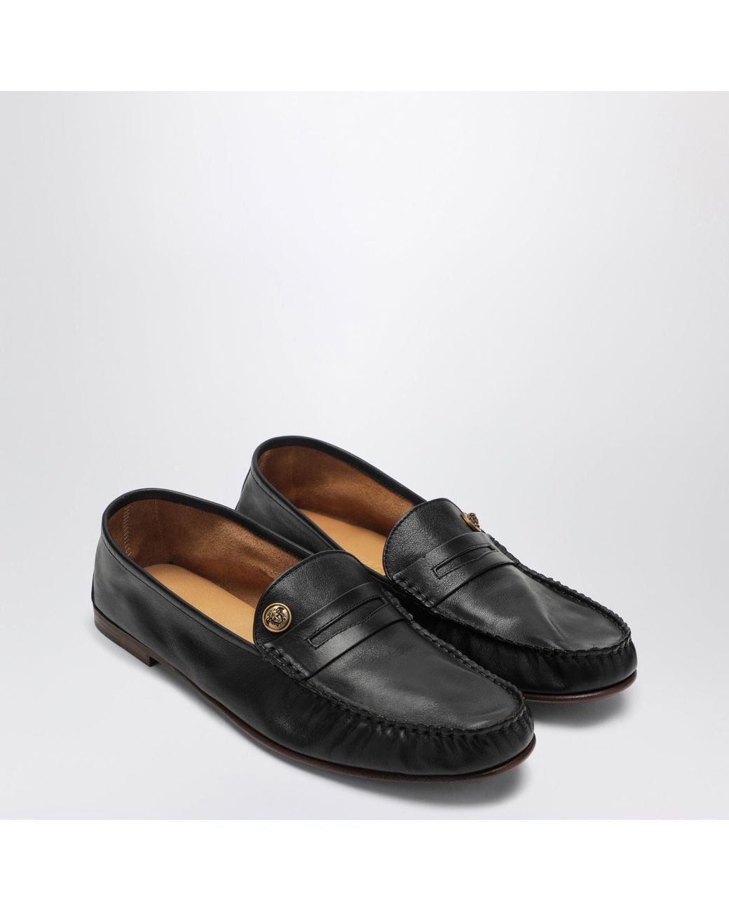 Versace Black Guanto Loafers for men