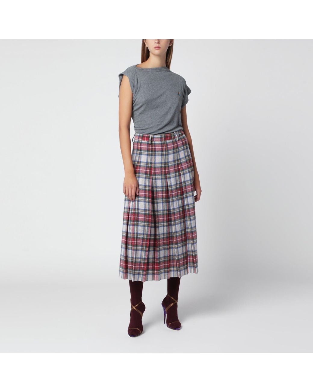 Vivienne Westwood Gray Dark Melange Asymmetric Hebo T-Shirt