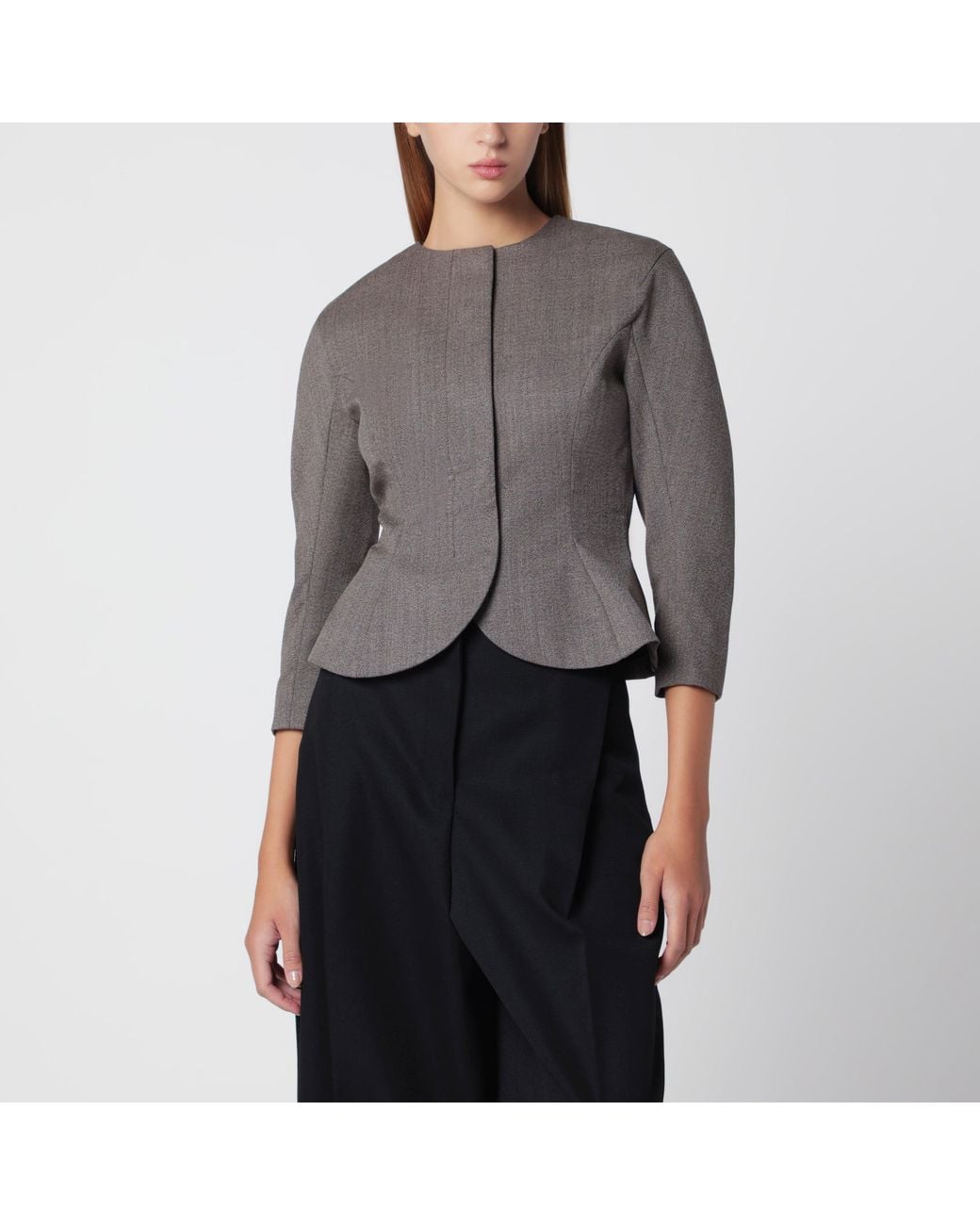 Jacquemus Gray Palmier Wool Jacket
